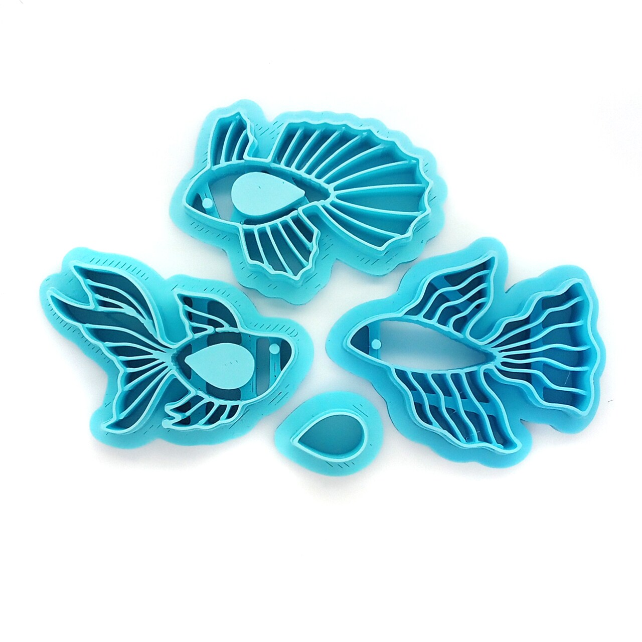 Fancy Goldfish Clay Cutters, 3 Fish Styles Plus Fin, Adorabilities